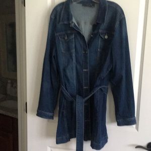Long jean jacket